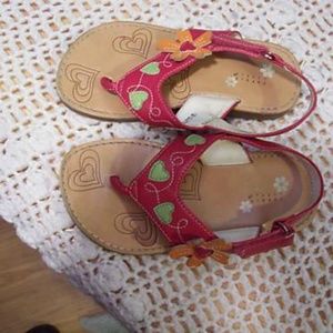 Carole Little Girls Sz 6 Leather Sandal buckle Pin